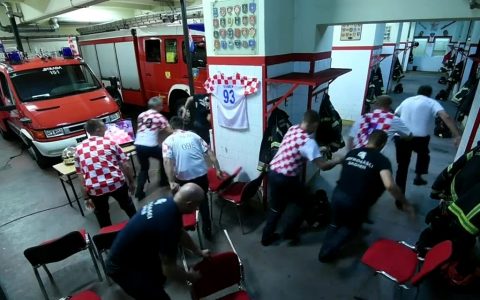 horvát tűzoltók focimeccs