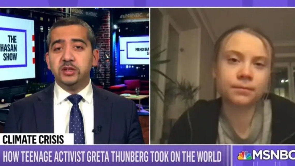 Greta Thunberg a The Mehdi Hasan Showban