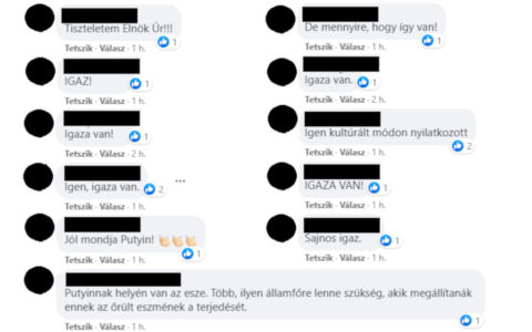 Putyin-barát kommentek