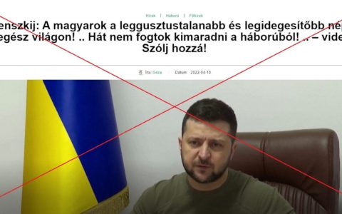 Zelenszkij kamu cikk