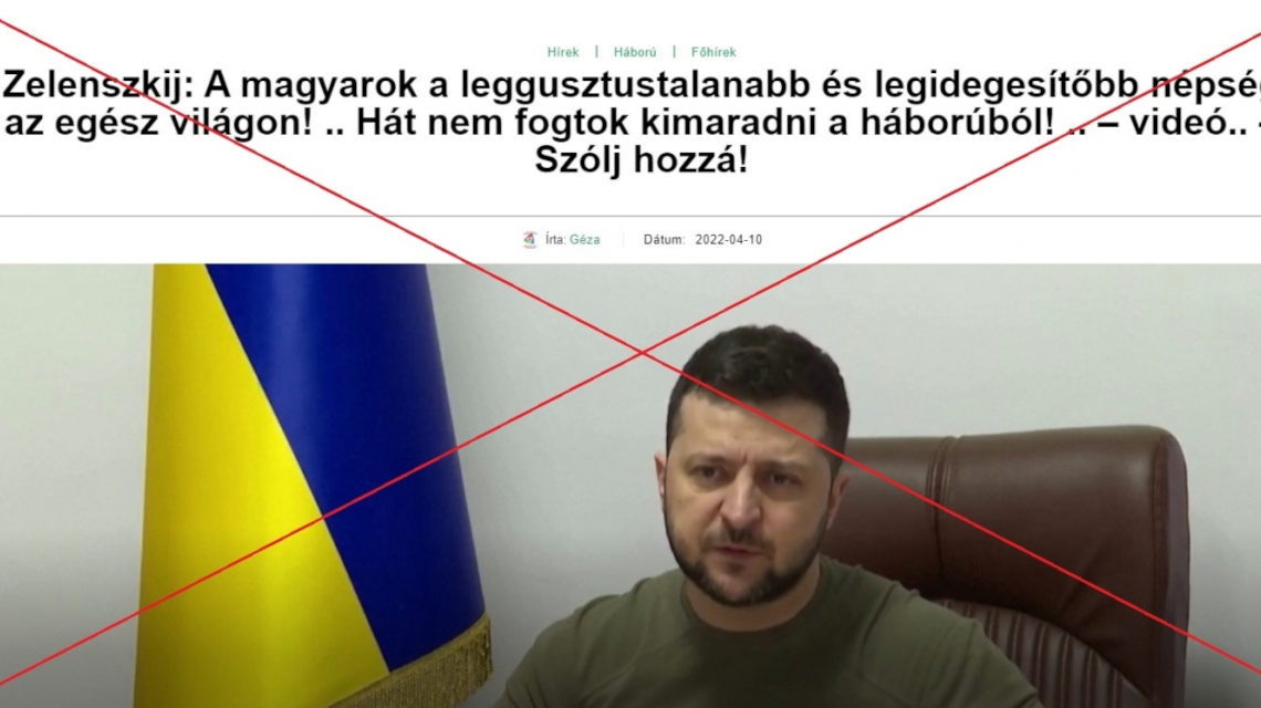 Zelenszkij kamu cikk
