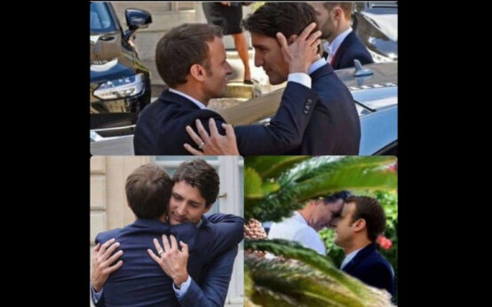 macron trudeau ölelkezése