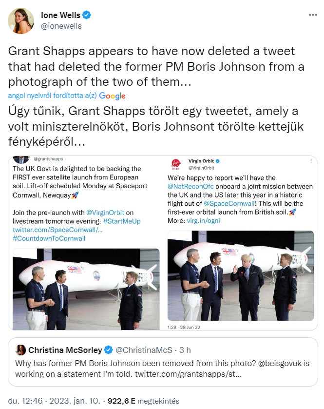 shapps boris johnson tweet erased