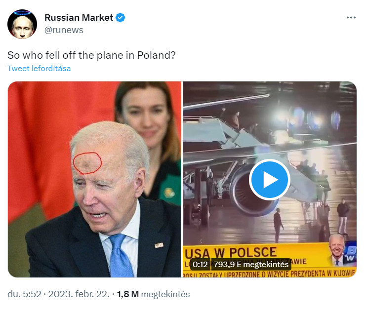 Biden homloka elesés