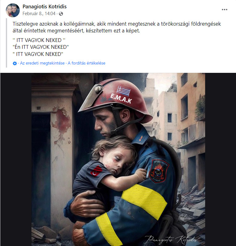 Panagiotis Kotridis digitális fotó a görög tűzoltóról