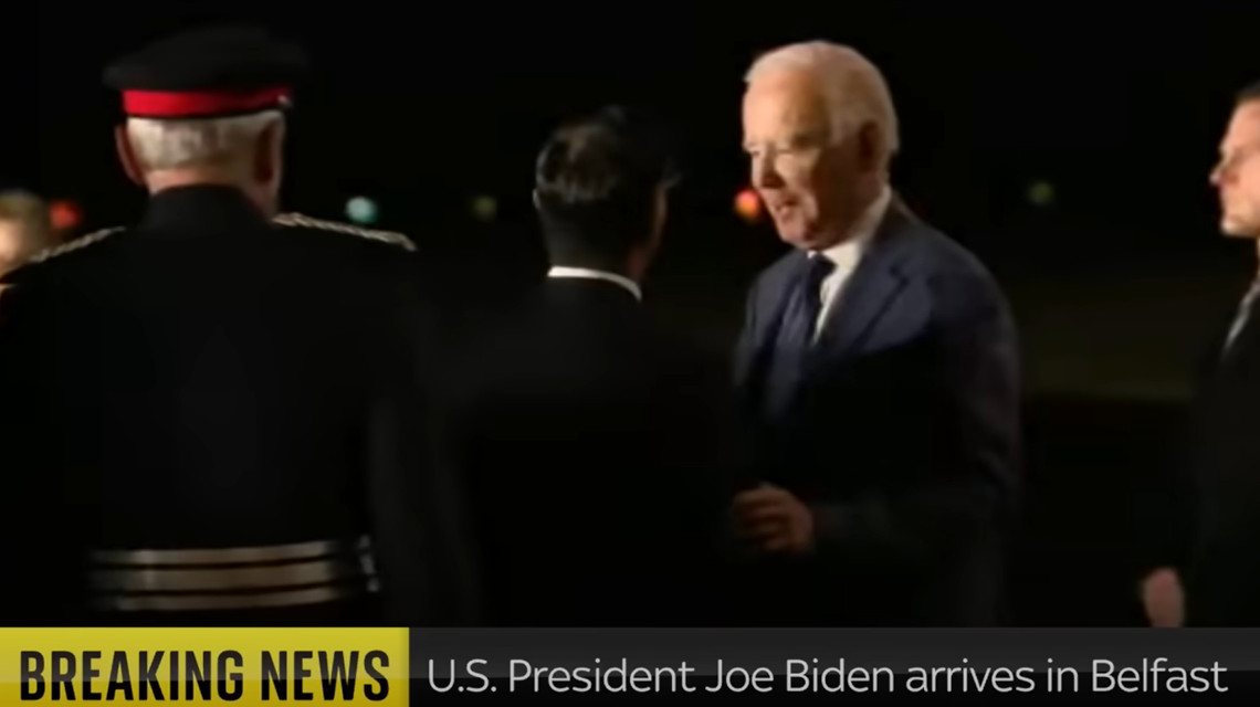 Joe Biden Sunak Belfast