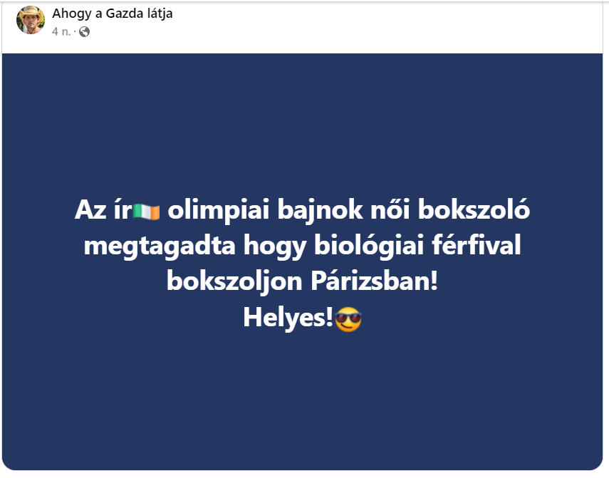 Kellie Harrington megtagadja biológiai férfi