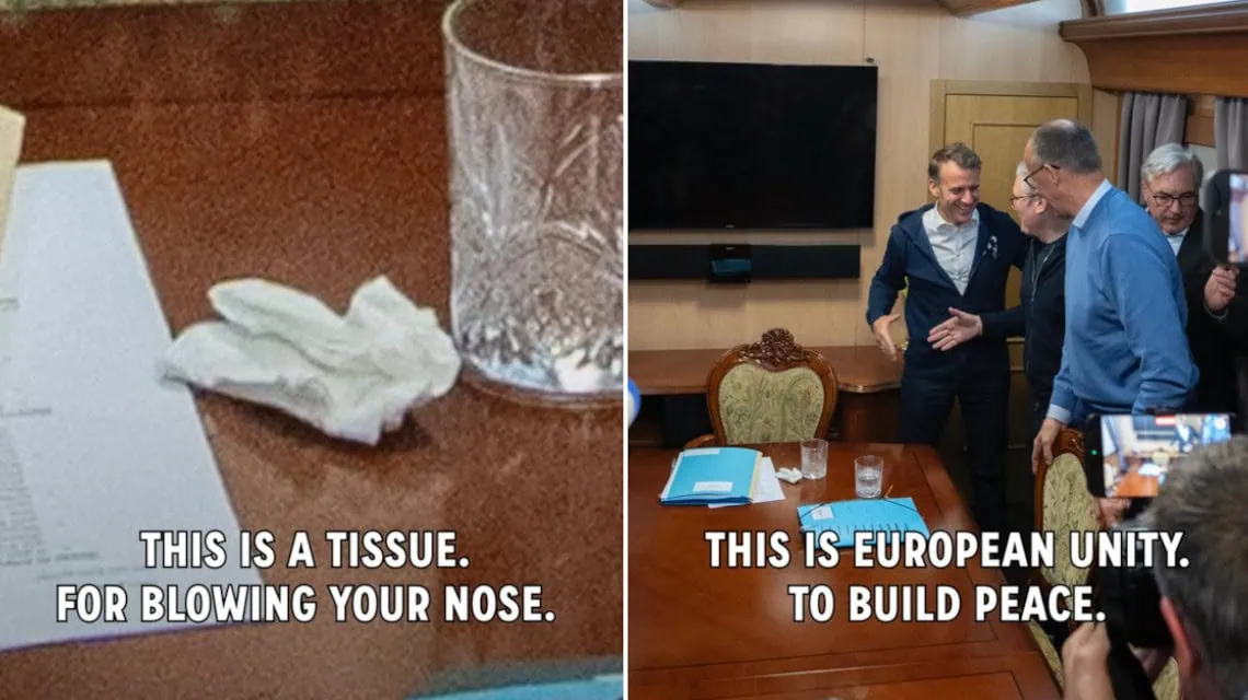 Macron kokain zsebkendő vonat