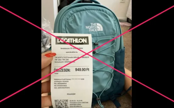 Decathlon The North Face hátizsák csalás