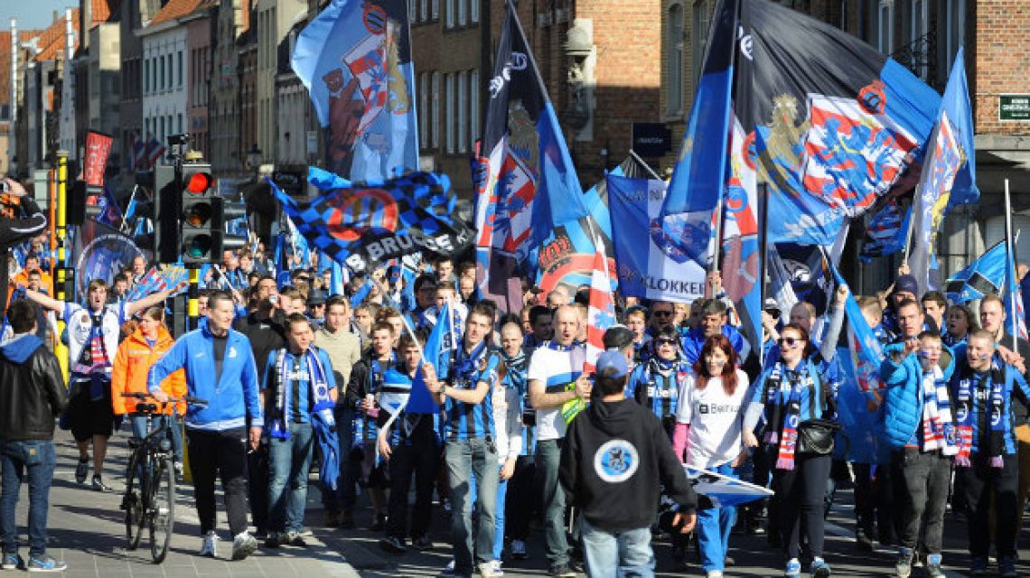 Club Brugge szurkolók White Ytripes Seven Nation Army