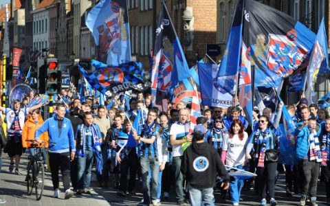 Club Brugge szurkolók White Ytripes Seven Nation Army