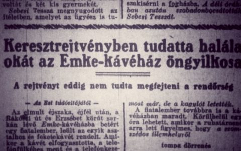 Emke öngyilkos keresztrejtvény