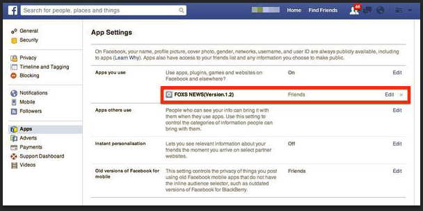 remove-Facebook-app